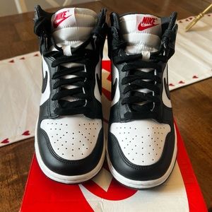 Nike Panda Dunk High with Red tag women’s 6.5